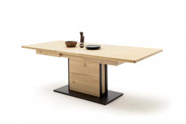Esstisch SALERNO T60  180 (230) x 100 Balkeneiche Bianco geölt